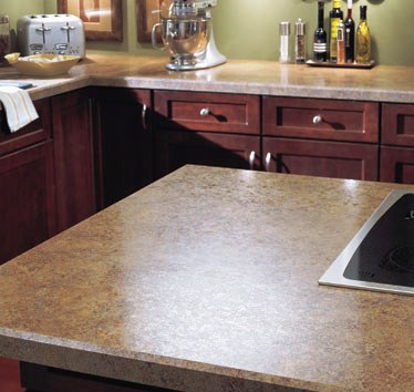 Kitchen Cabinet on Laminate Kitchen Countertops With A Bevel Edge